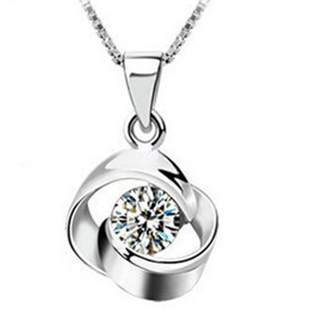 SS11013 S925 sterling silver necklace with popular Ms. clavicle chain pendant